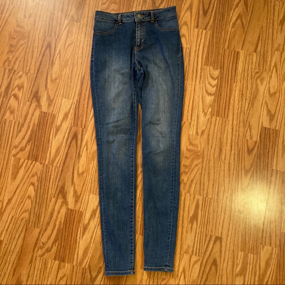 High rise skinny jeans